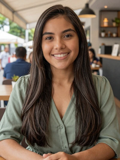 Laura, 29, Salvadoran single from Juayúa in green cardigan at a coffee plantation on the Ruta de las Flores - verified dating profile