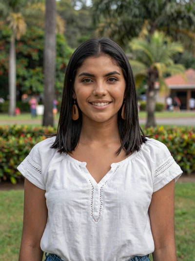 Tatiana, 23, Ecuadorian single from Santo Domingo in a lush tropical park - verified dating profile