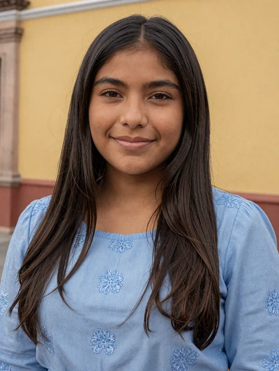 María Elena, 24, Guatemalan woman from Antigua with dark hair by a colonial wall - Latin 312 Dating verified profile