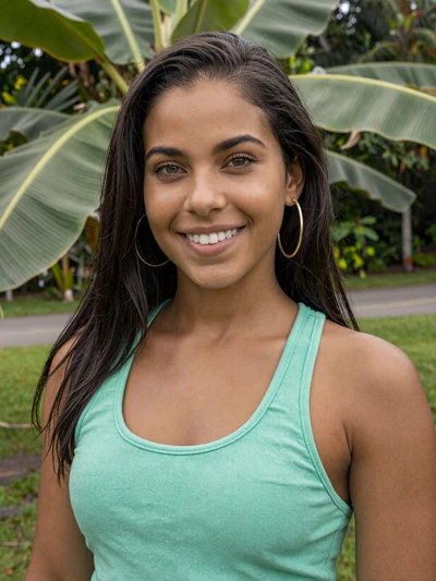 Jade, 27, Saint Lucian woman from Micoud with green-brown eyes at a tropical park - Latin 312 Dating profile