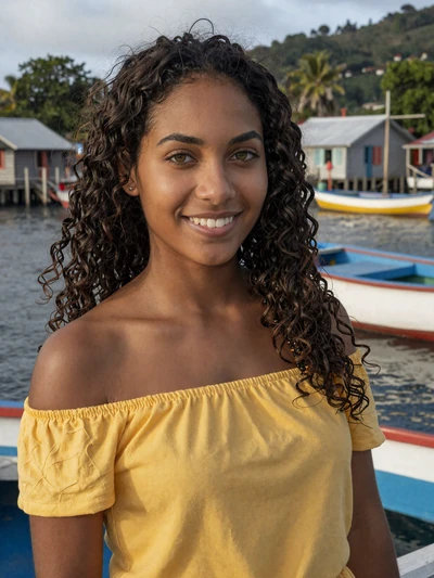 Marie-Anne, 26, Saint Lucian woman from Anse La Raye with curly hair at a fishing village - Latin 312 Dating profile