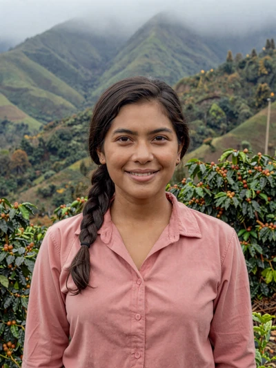 Arlen, 24, Nicaraguan single from Jinotega in dusty rose shirt at highland coffee farm - verified dating profile