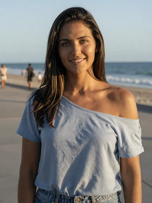 Rafaela, 30, elegant Brazilian woman with green eyes on a coastal promenade in Rio de Janeiro