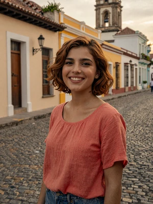 Julieta, 24, Uruguayan single from Colonia del Sacramento on colonial cobblestone street - verified dating profile