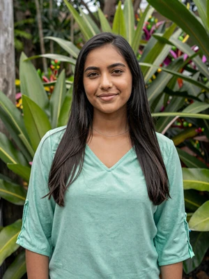 Adriana, 24, Costa Rican single woman with hazel eyes in a tropical garden on Latin 312 Dating