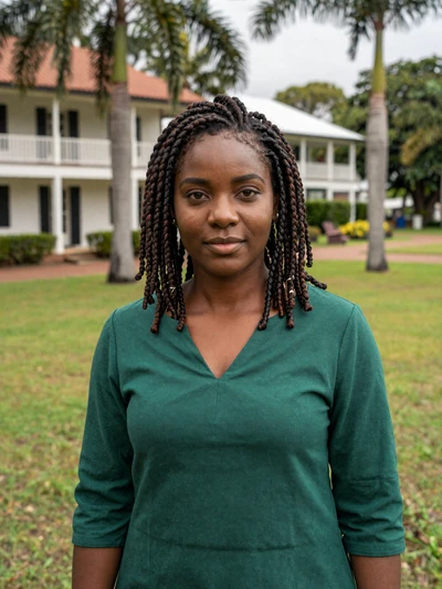 Monique, 29, Barbadian single from St. Philip in emerald green at a plantation house garden - verified dating profile