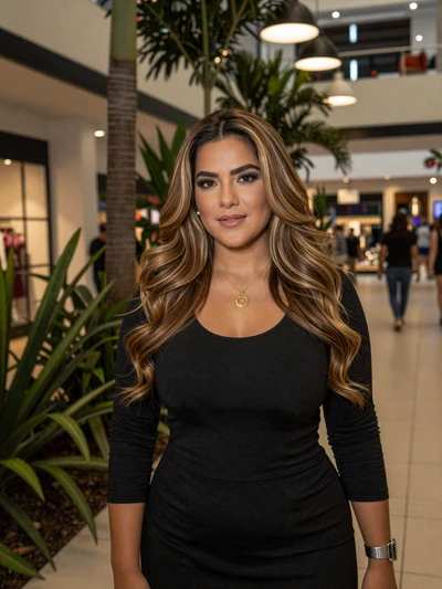 Katerine, 29, Panamanian woman from La Chorrera in elegant black top at modern district - Latin 312 verified profile
